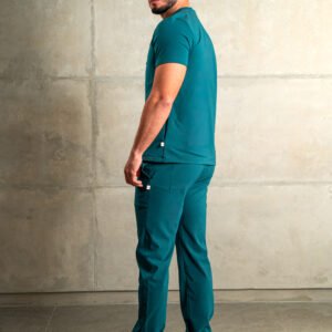 conjunto masculino turquesa con botones